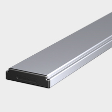 Bottom rail for 50/60/100/150 mm flat slat